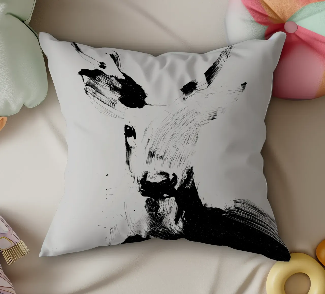 Abstract Deer No 03 cuscino da treechild