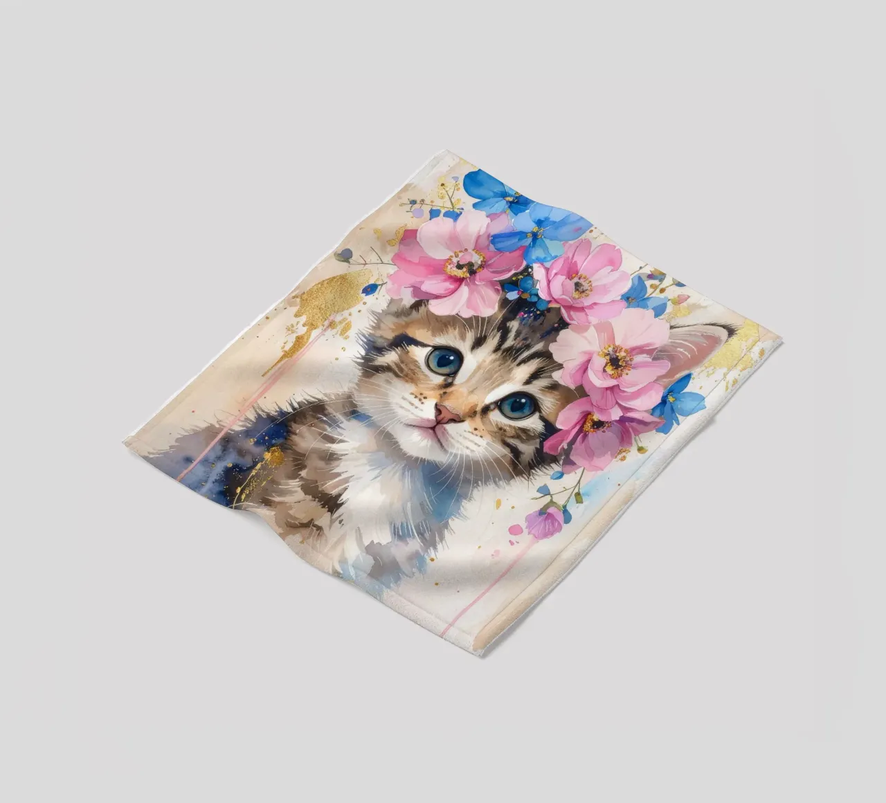 Das verträumte kleine Kätzchen Fleecedecke von Katalier (Kids)