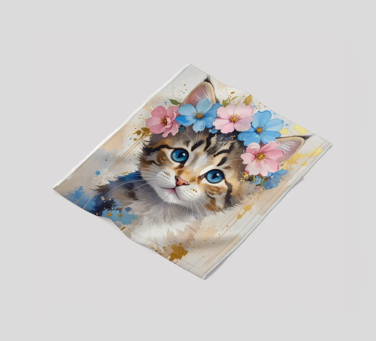 Das verträumte kleine Kätzchen Fleecedecke von Katalier (Kids)