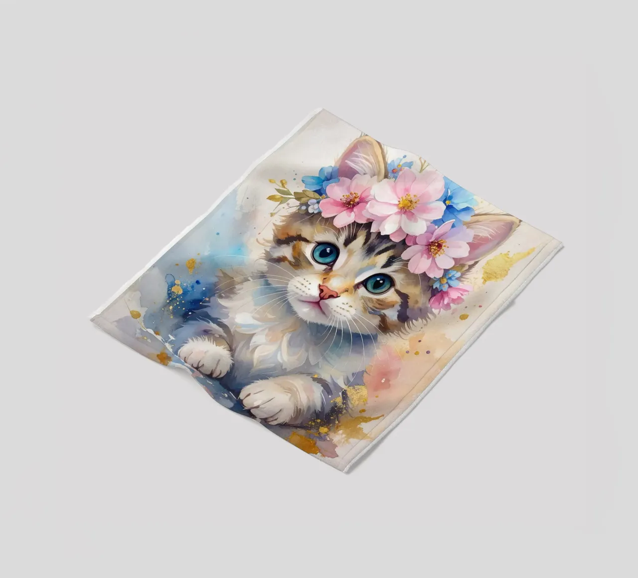 Das verträumte kleine Kätzchen Fleecedecke von Katalier (Kids)
