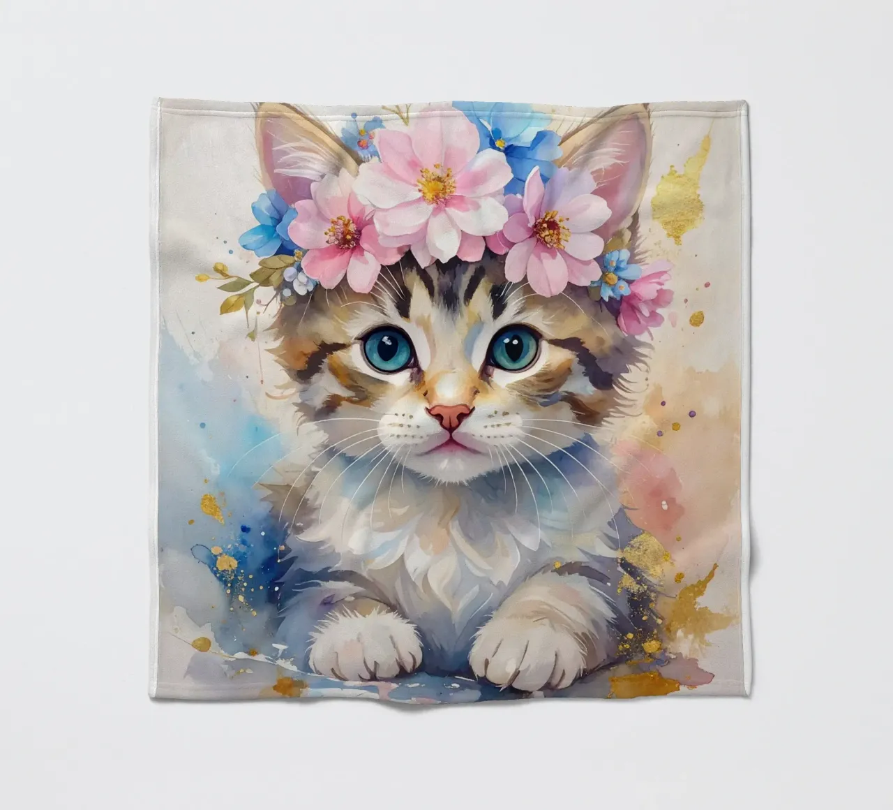Das verträumte kleine Kätzchen Fleecedecke von Katalier (Kids)