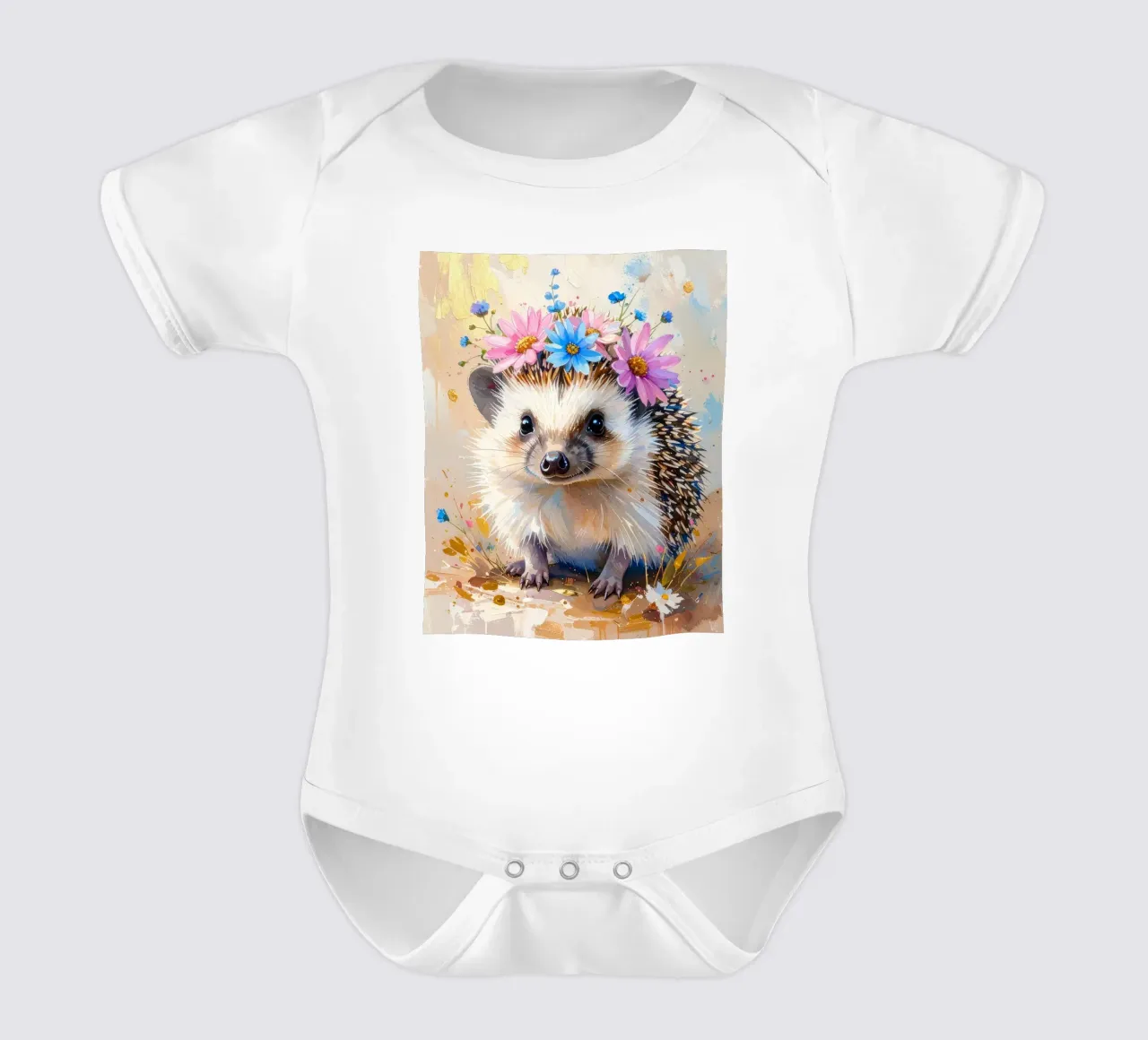 Der verträumte kleine Igel Kurzarm Babybody von Katalier (Kids)