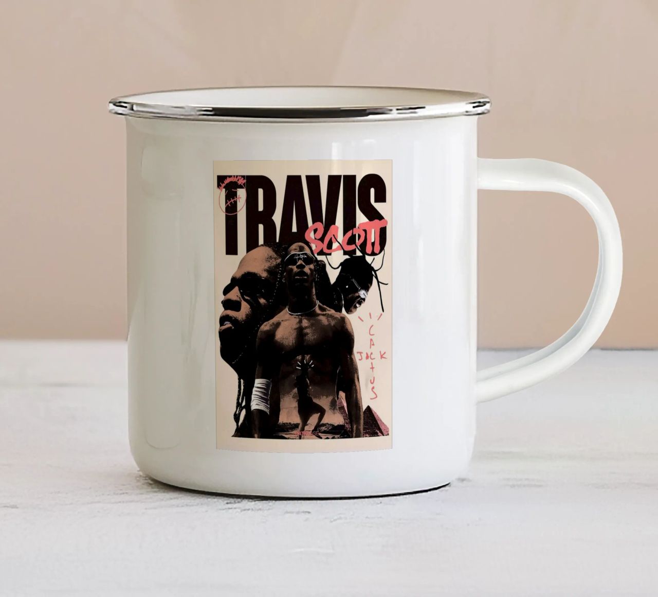 Travis Scott 19 tazza in smalto da music soul