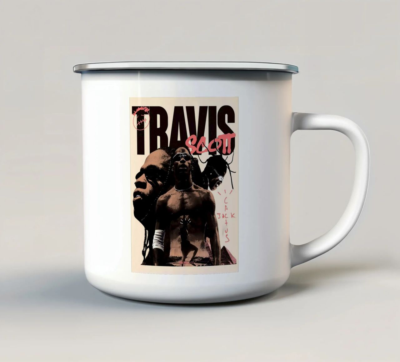 Travis Scott 19 tazza in smalto da music soul