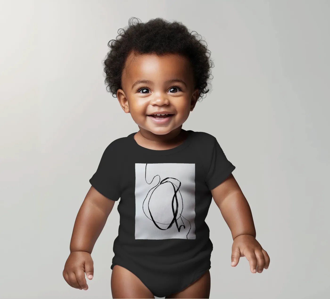 Circle Two short-sleeve baby romper by Studio B