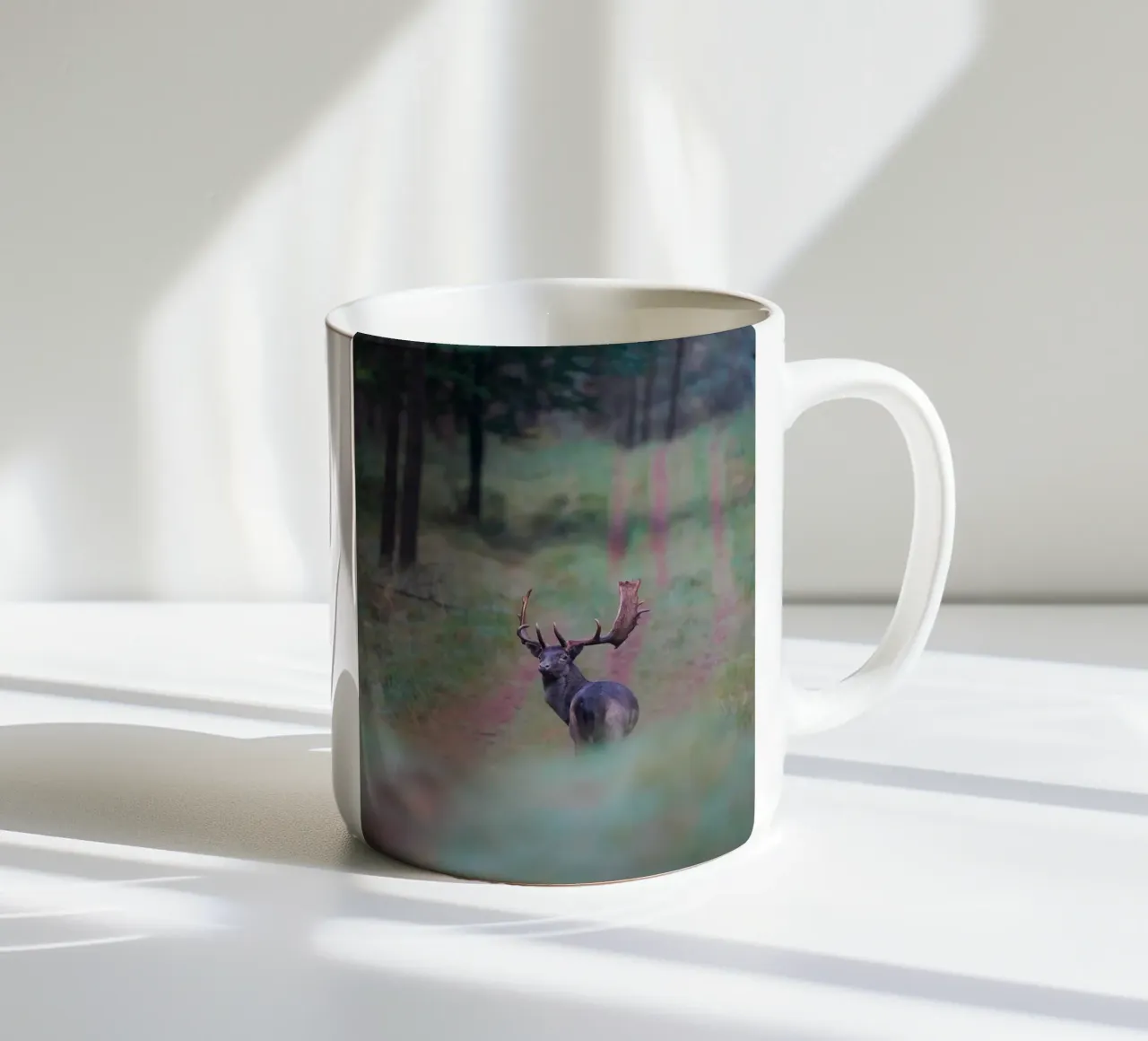 Maschio di daino tazza in ceramica da Tom's Wildlife