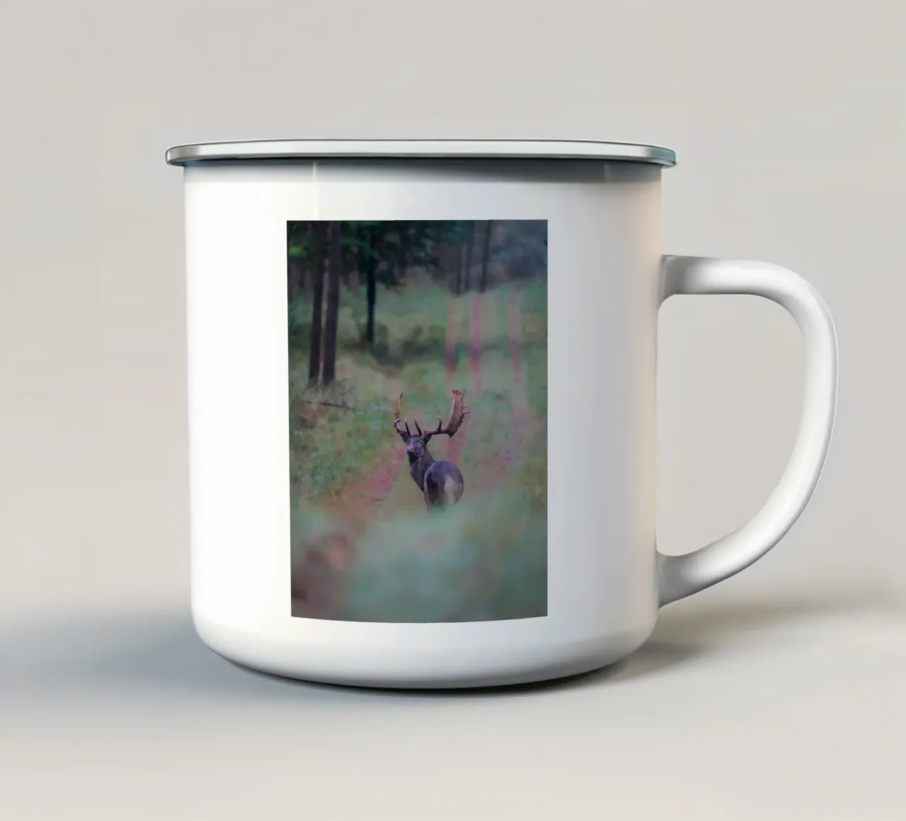 Damhert mannetje emaille mok van Tom's Wildlife