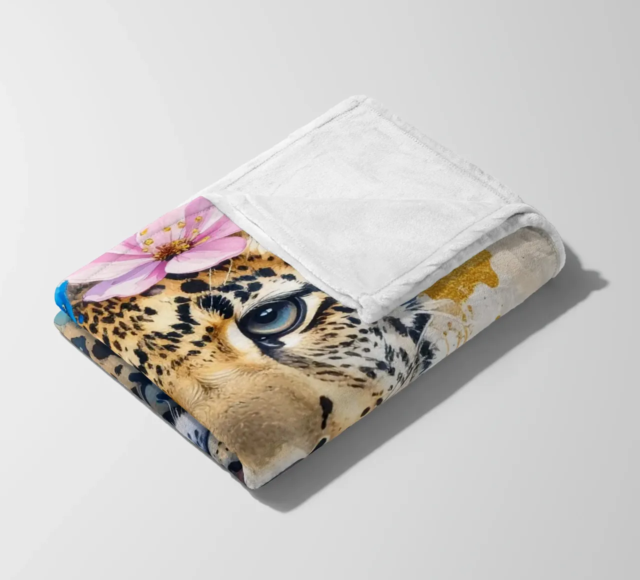 Die verträumte Leopardin Fleecedecke von Katalier (Kids)