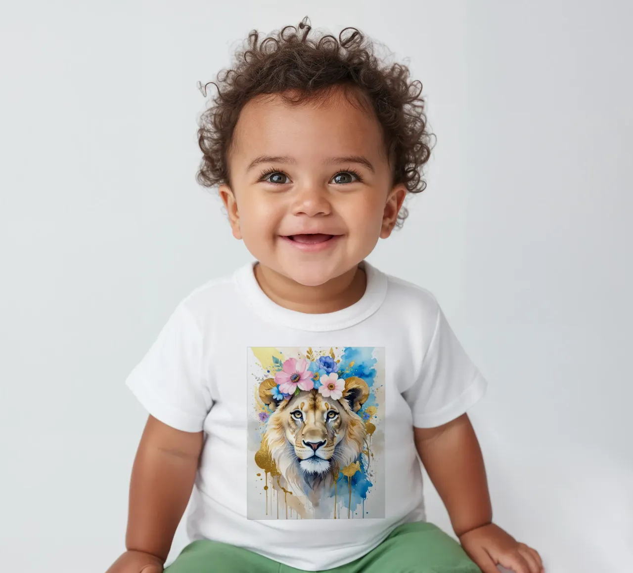 Il leone sognatore maglietta neonato da Katalier (Kids)