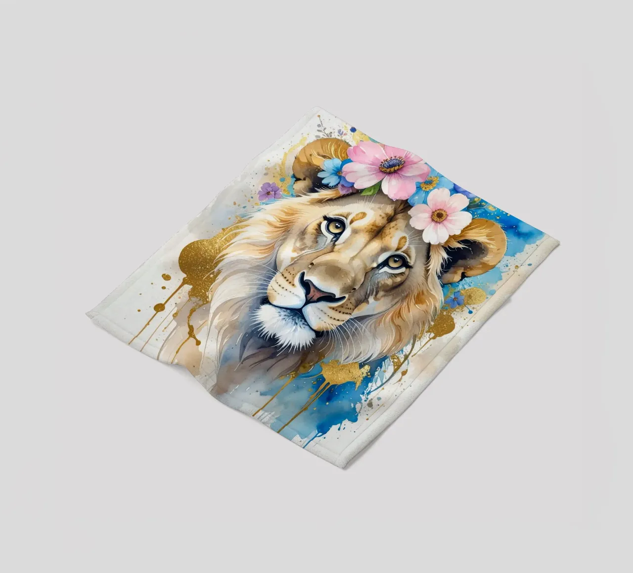 Il leone sognatore coperta in pile da Katalier (Kids)