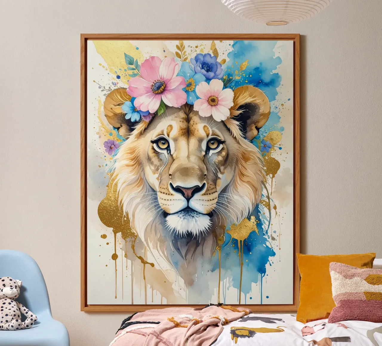 Il leone sognatore alluminio dibond da Katalier (Kids)