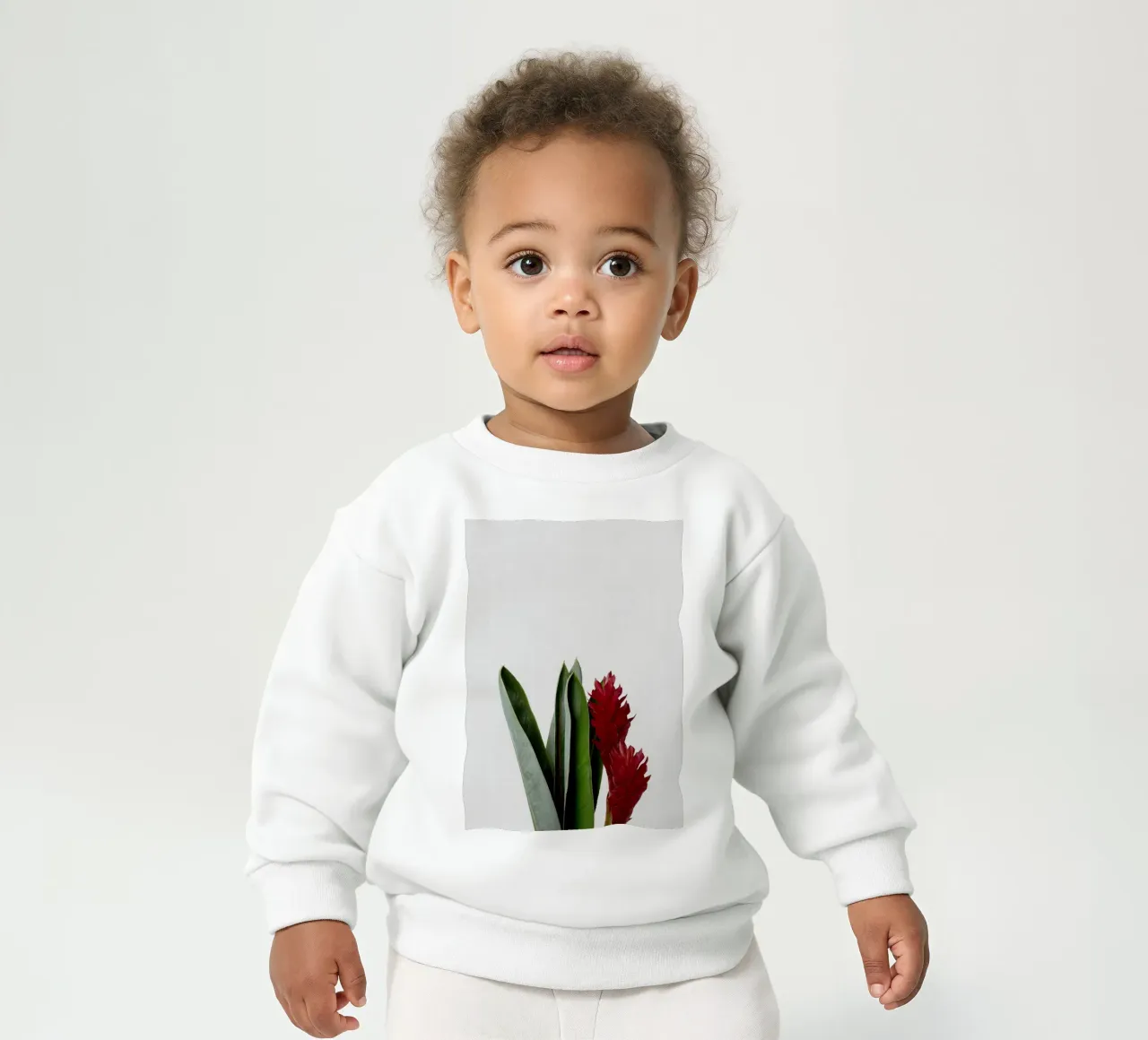 Fiore rosso felpa neonato da Orara Studio