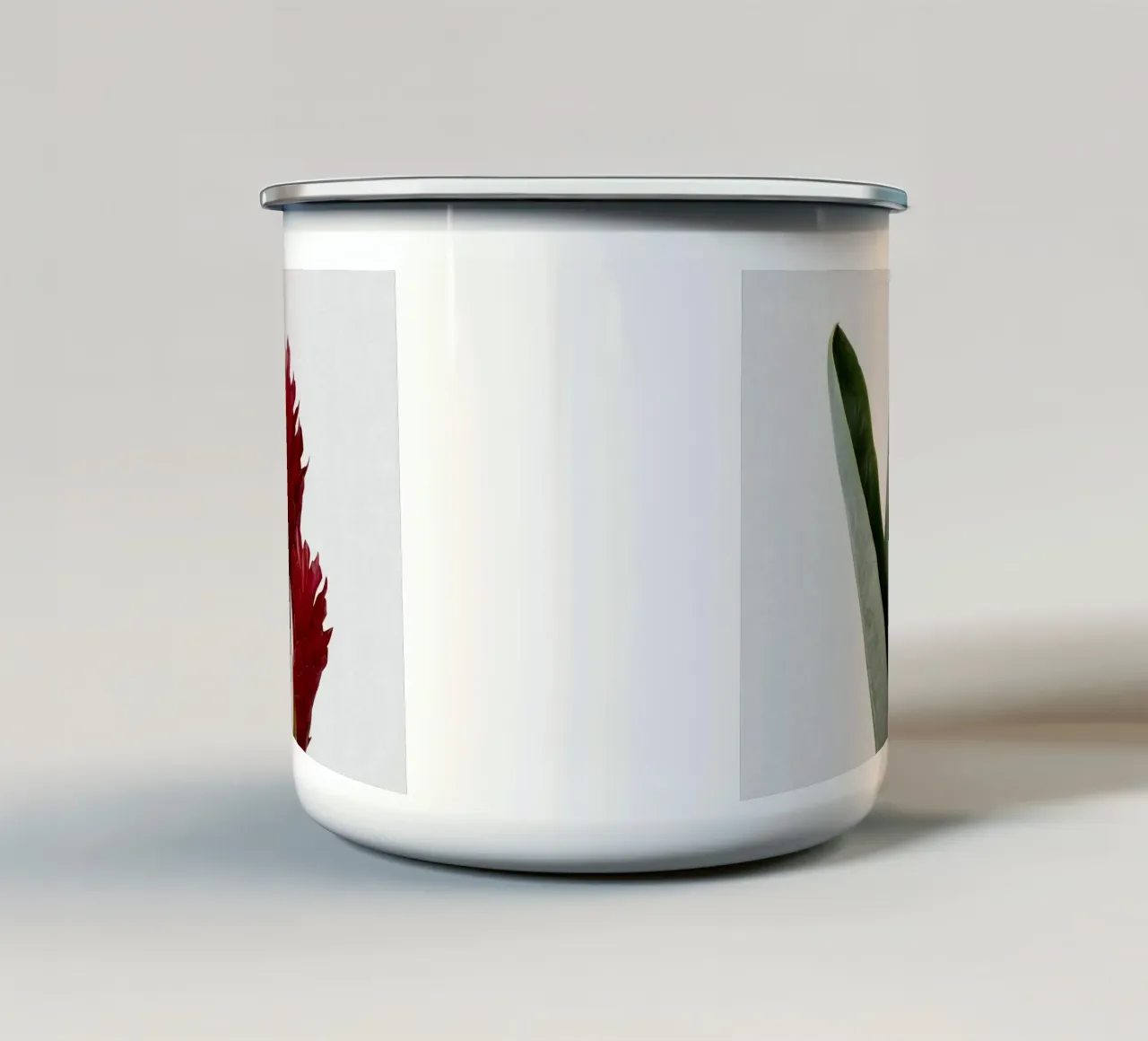 Fiore rosso tazza in smalto da Orara Studio