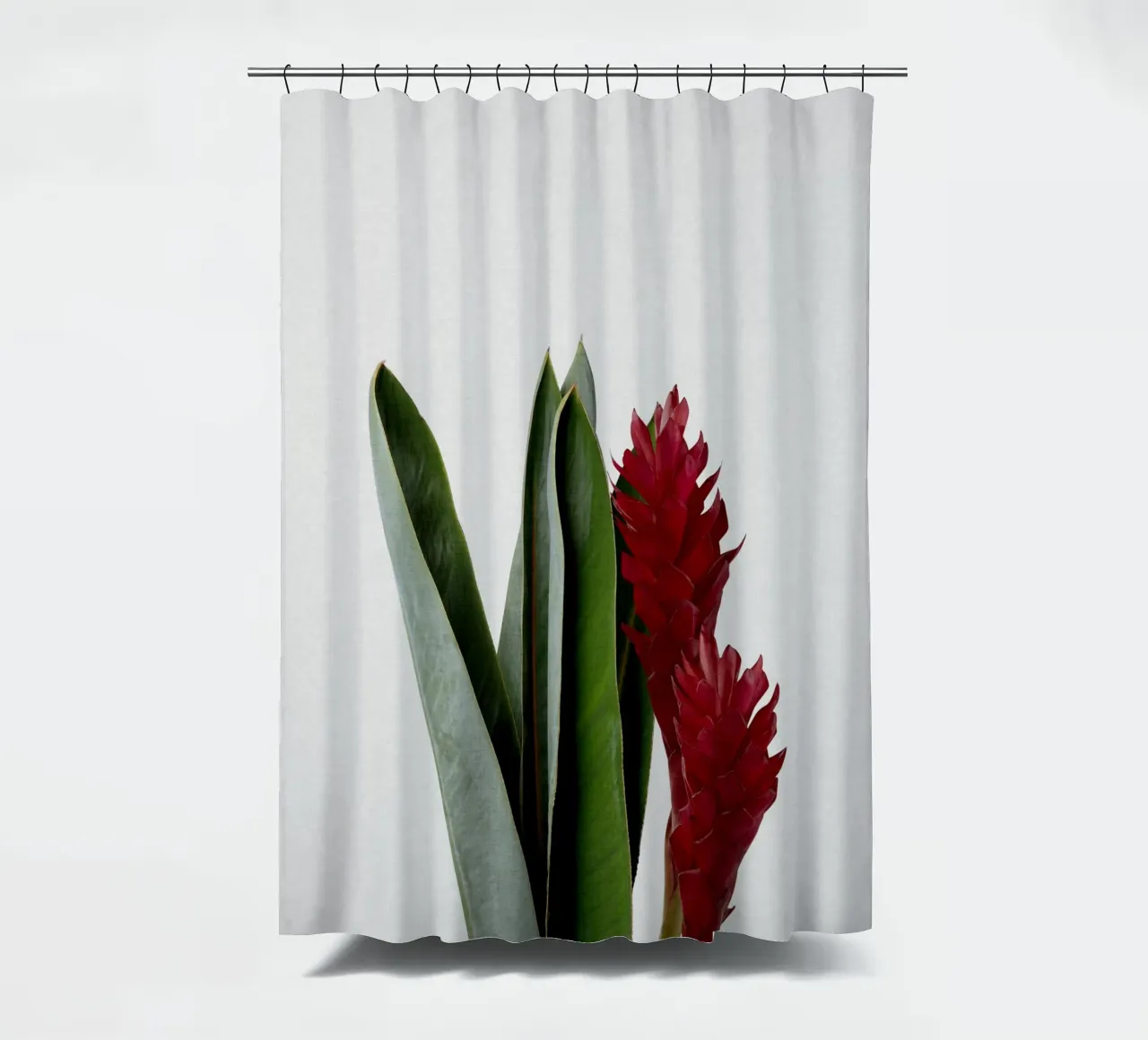 Red Flower shower curtain by Orara Studio