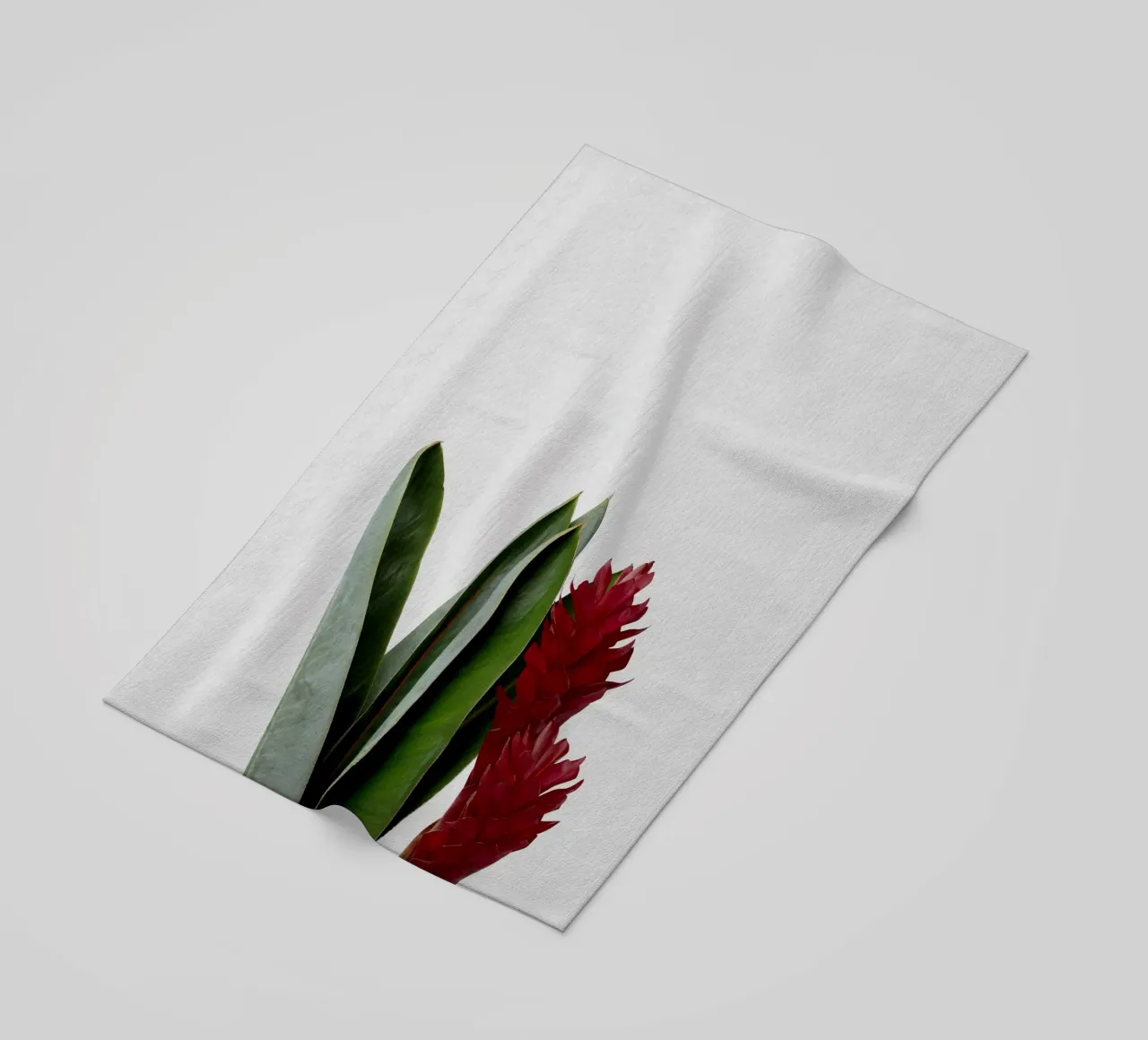 Red Flower beach towel by Orara Studio