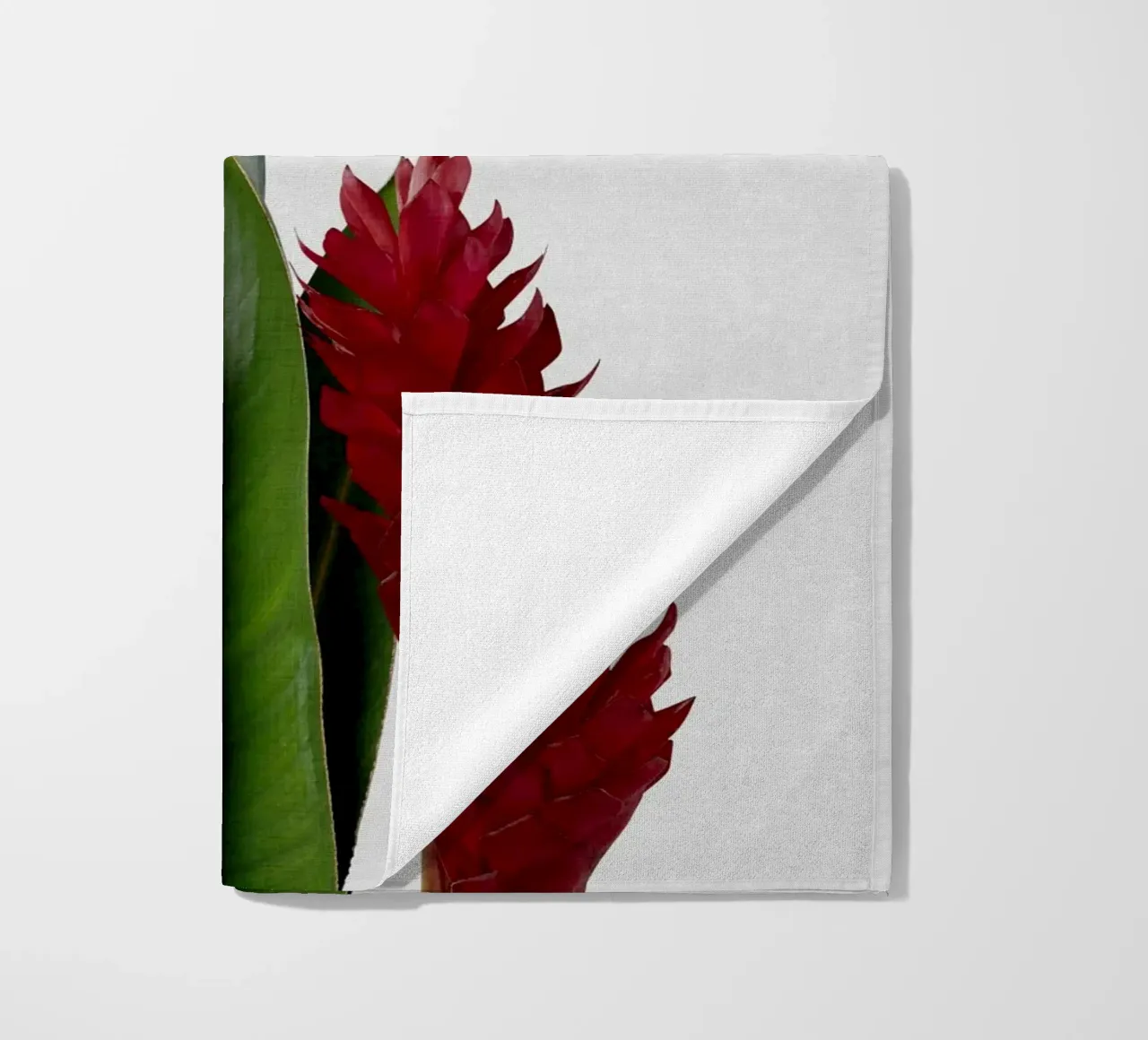 Red Flower beach towel by Orara Studio