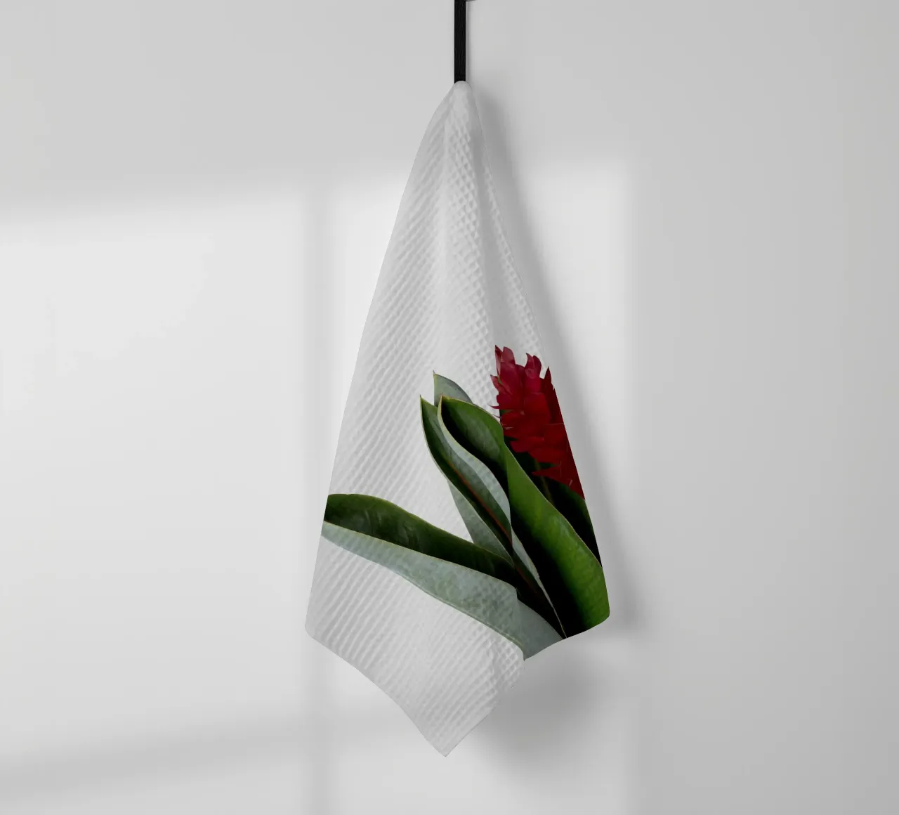 Fiore rosso canovaccio da cucina da Orara Studio