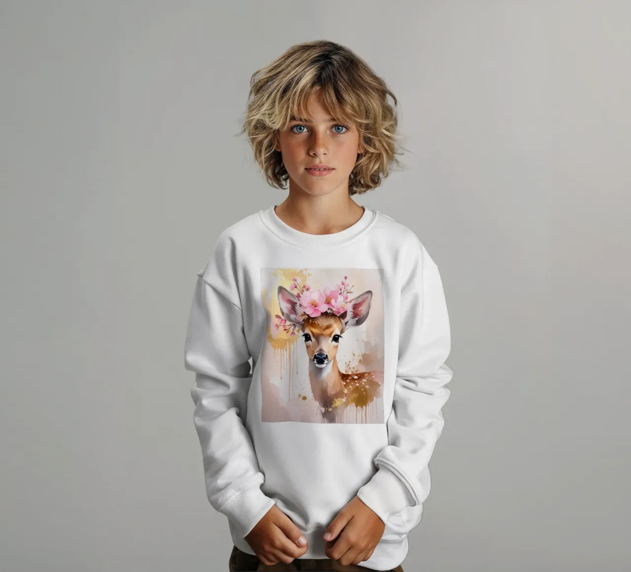 Il piccolo cervo sognatore felpa bambino da Katalier (Kids)