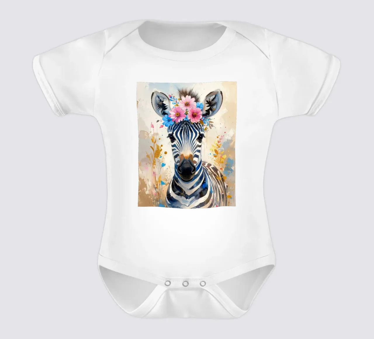 Das verträumte Zebra Kurzarm Babybody von Katalier (Kids)