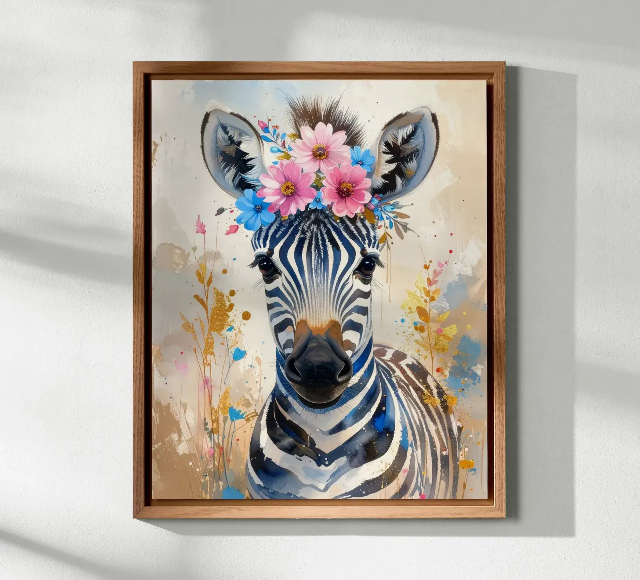 Das verträumte Zebra Alu-Dibond von Katalier (Kids)