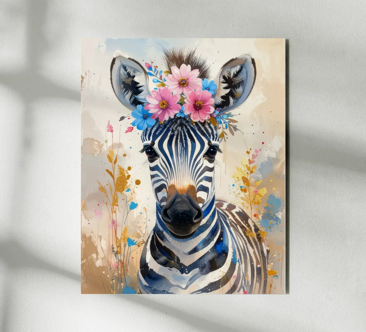 Das verträumte Zebra Alu-Dibond von Katalier (Kids)
