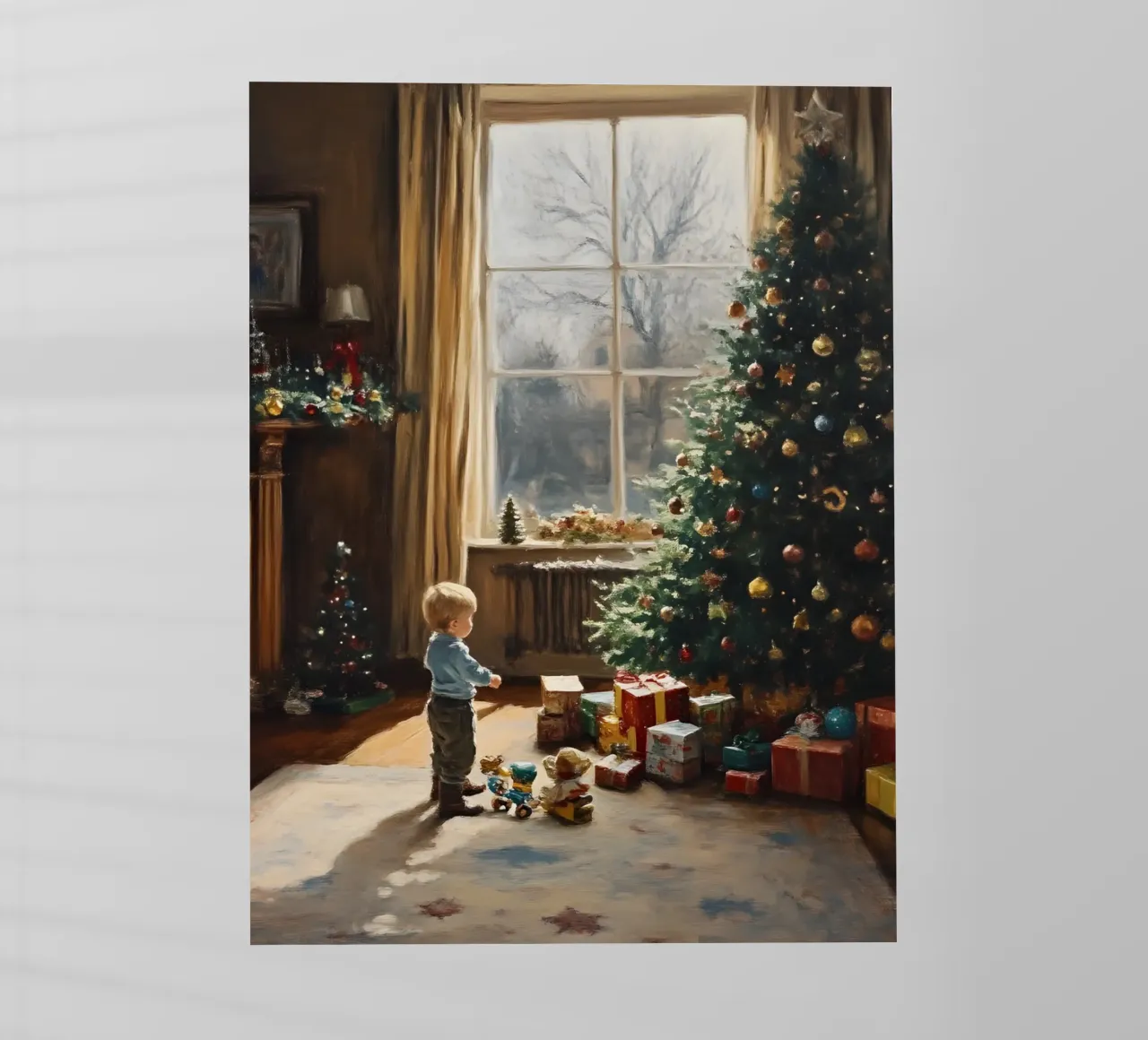 Bambino davanti all'albero di Natale pellicola backlit da Christmas Vibes 2025