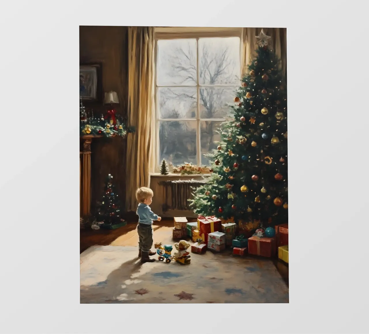 Bambino davanti all'albero di Natale pellicola backlit da Christmas Vibes 2025