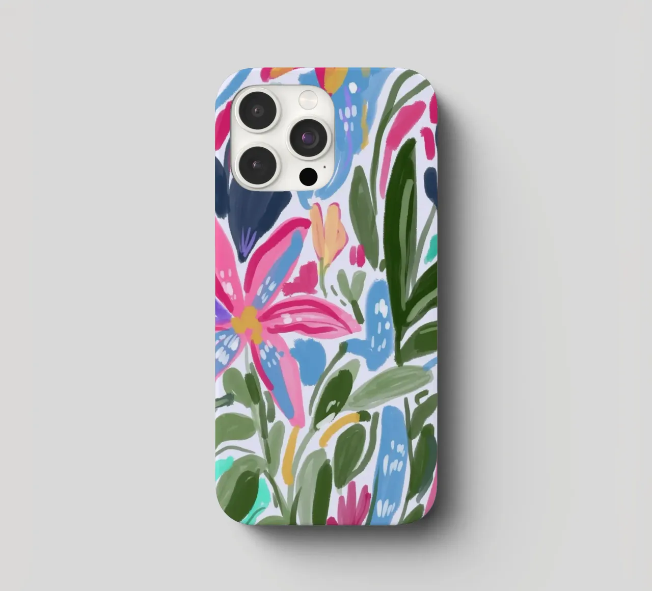 Radiosità in fiore: Una sinfonia floreale astratta di Pin gioioso cover iphone da mysteriouscoco