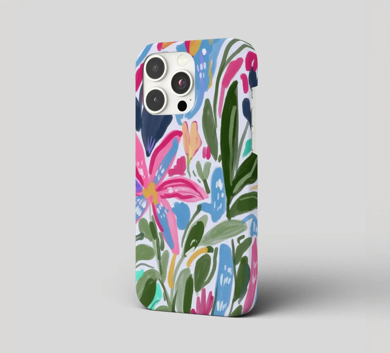 Radiosità in fiore: Una sinfonia floreale astratta di Pin gioioso cover iphone da mysteriouscoco