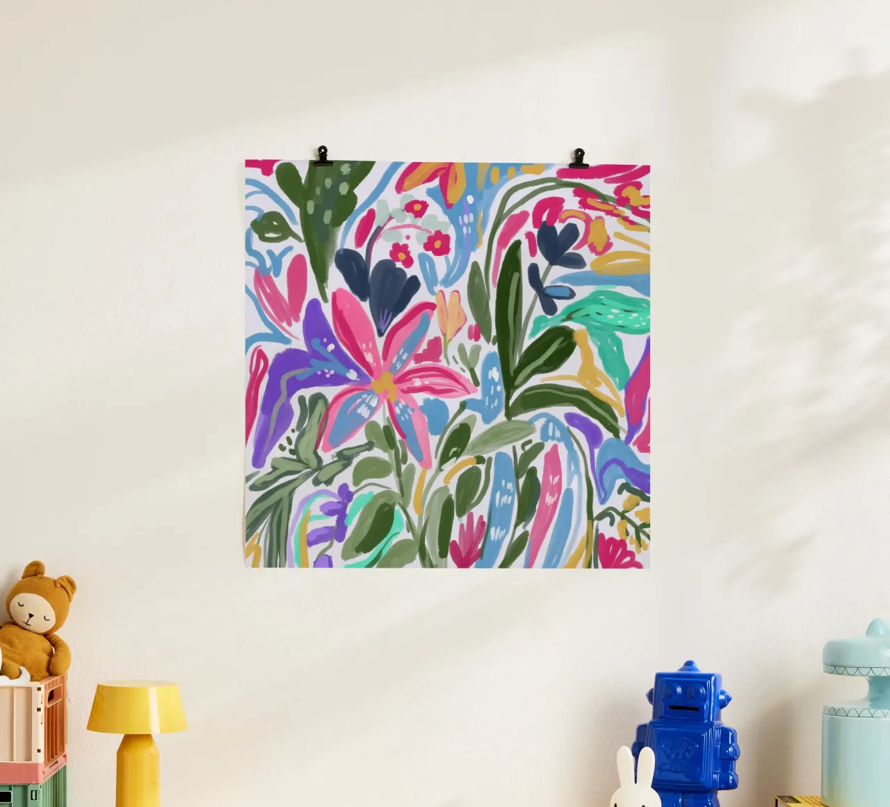 Radiance in Bloom : Une symphonie florale abstraite d'épingles joyeuses hahnemühle de mysteriouscoco