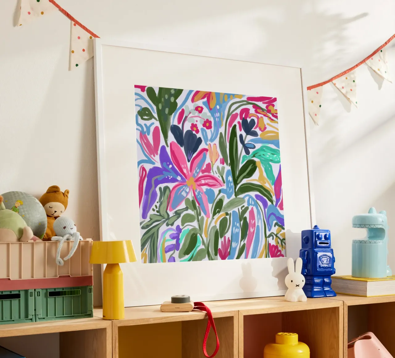 Radiance in Bloom : Une symphonie florale abstraite d'épingles joyeuses hahnemühle de mysteriouscoco