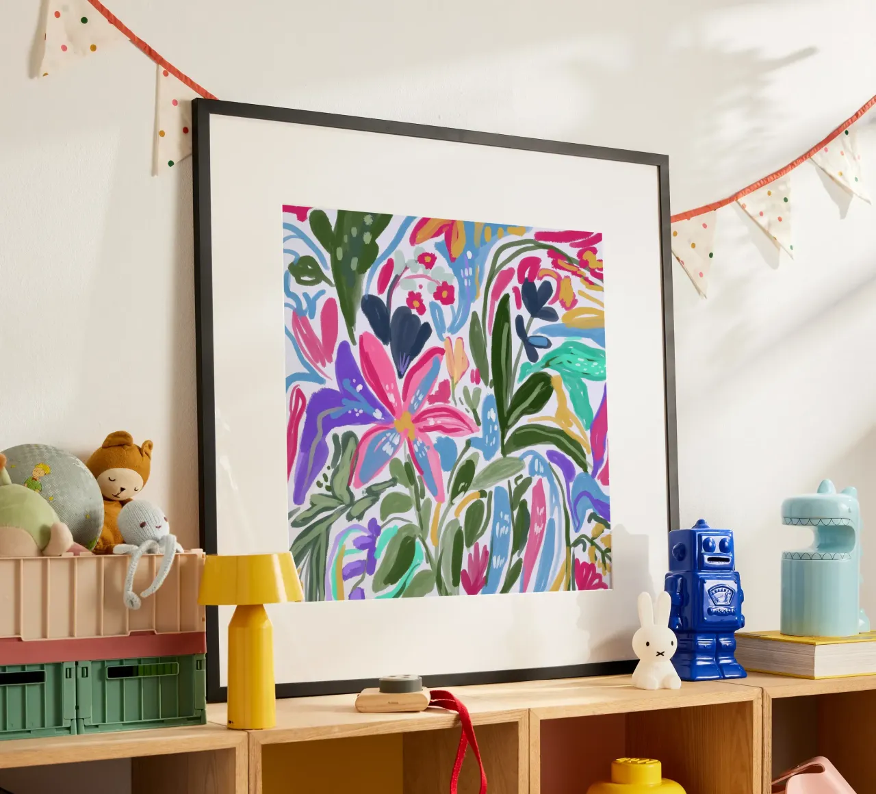 Radiance in Bloom : Une symphonie florale abstraite d'épingles joyeuses hahnemühle de mysteriouscoco