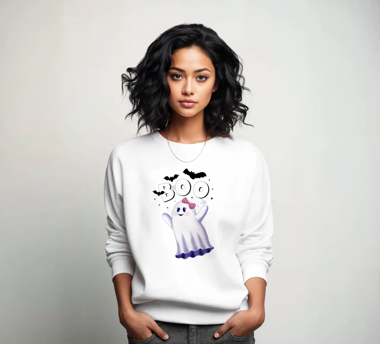 Boo. La hora de las brujas y Halloween. sudadera de CalliLetters