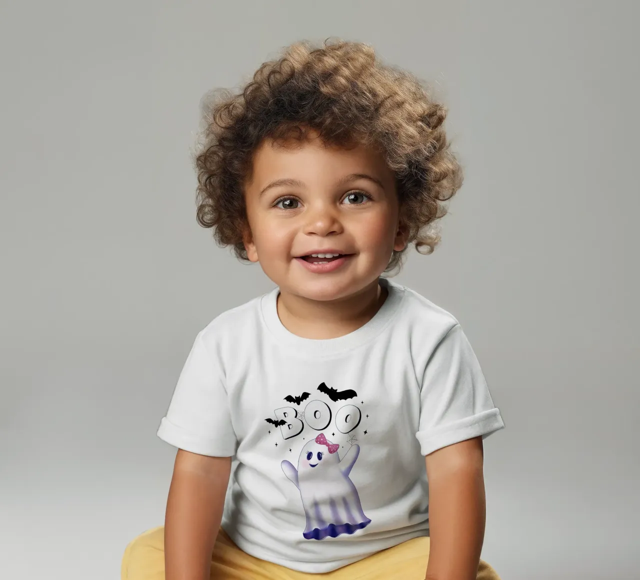 Boo. L'heure des fantômes et Halloween. t-shirt pour bébé de CalliLetters