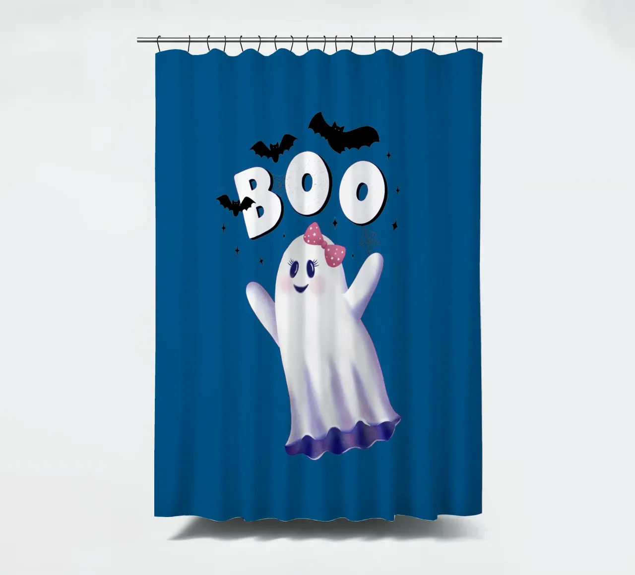Boo. Witching hour and Halloween. shower curtain by CalliLetters