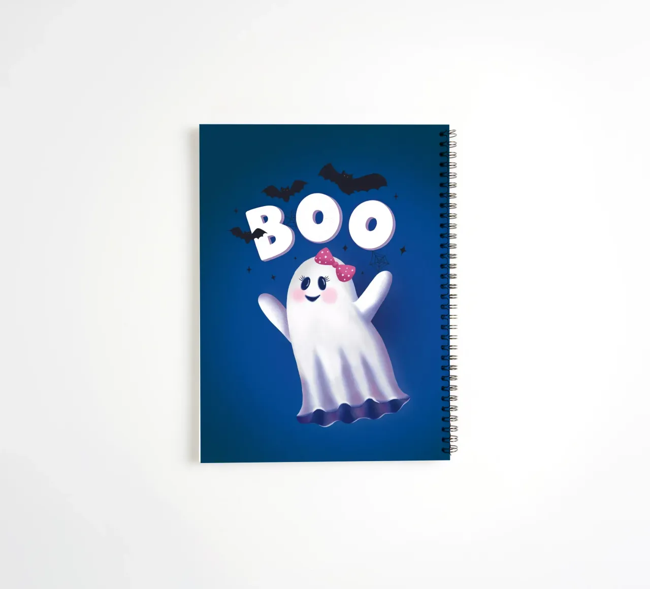 Boo. Witching hour and Halloween. spiral notebook by CalliLetters