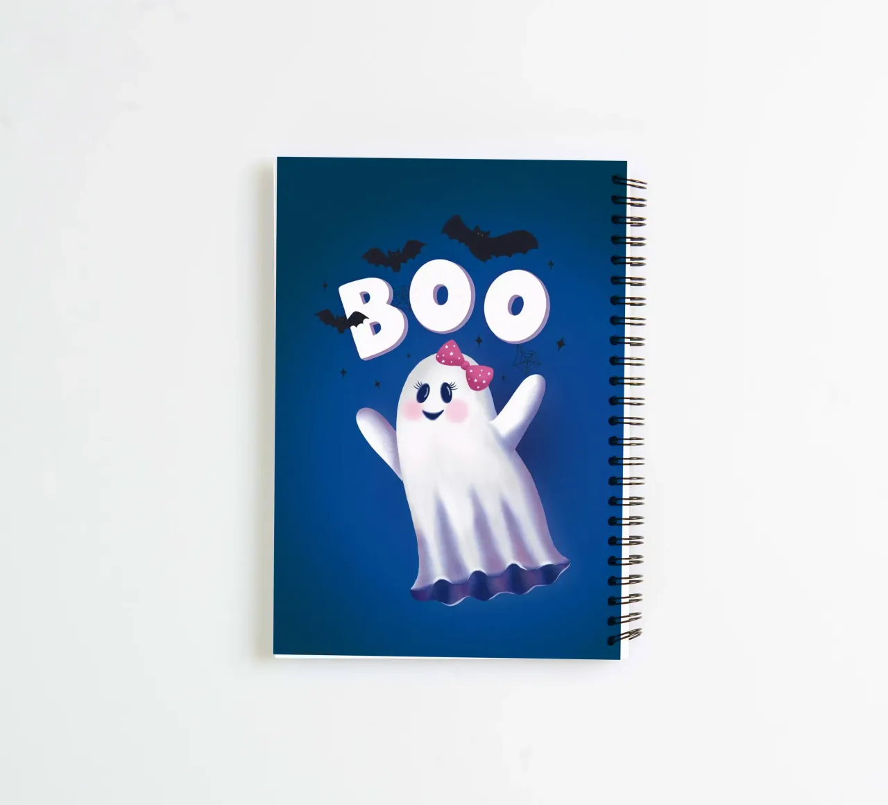 Boo. Witching hour and Halloween. spiral notebook by CalliLetters