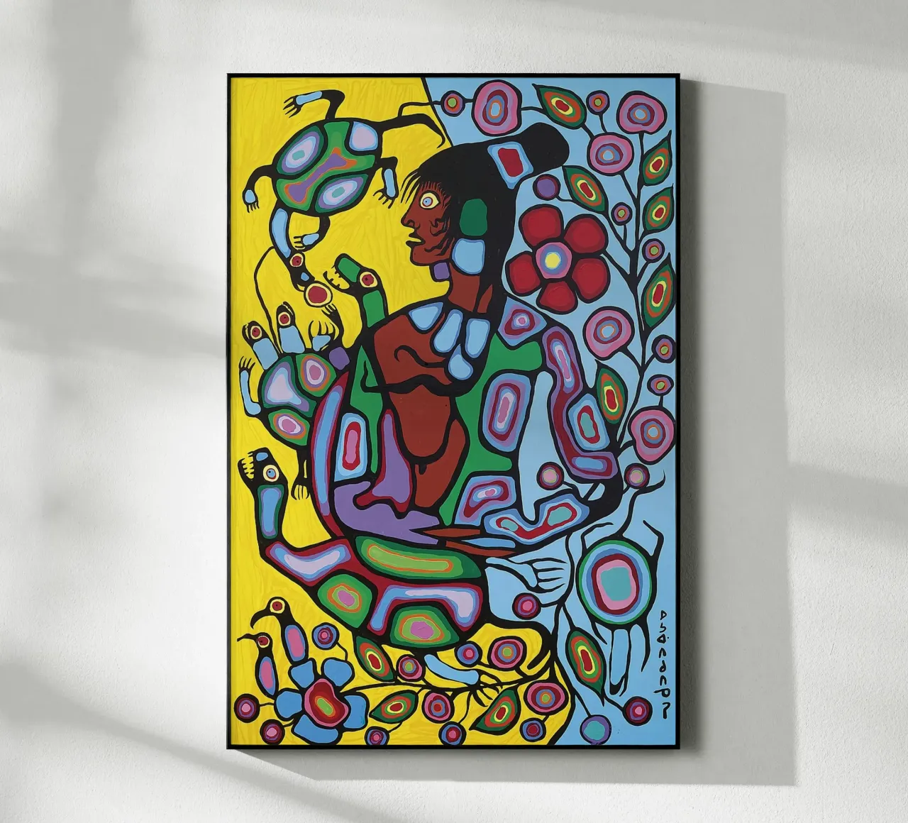 Norval Morrisseau Sciamano e tartarughe plexiglass da Riley Art Studio