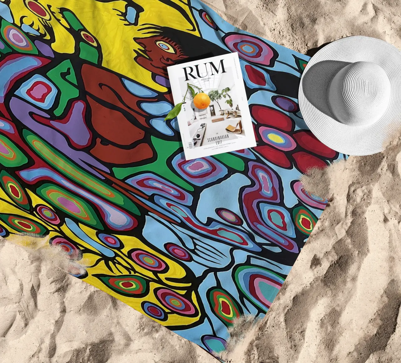Norval Morrisseau Sciamano e tartarughe telo mare da Riley Art Studio