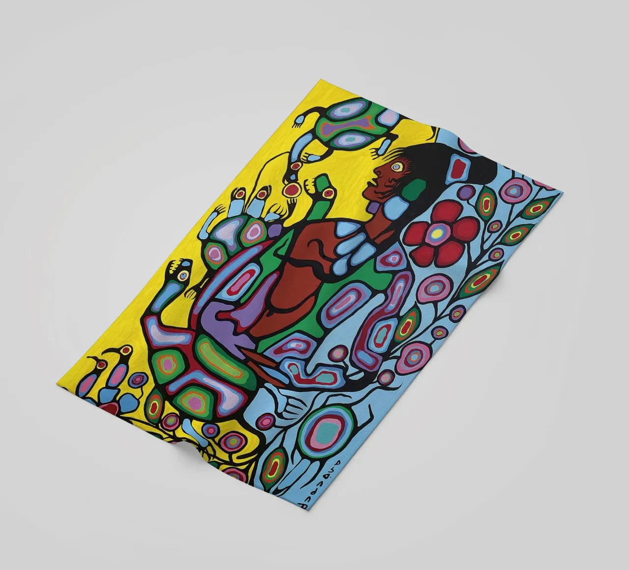 Norval Morrisseau Sciamano e tartarughe telo mare da Riley Art Studio