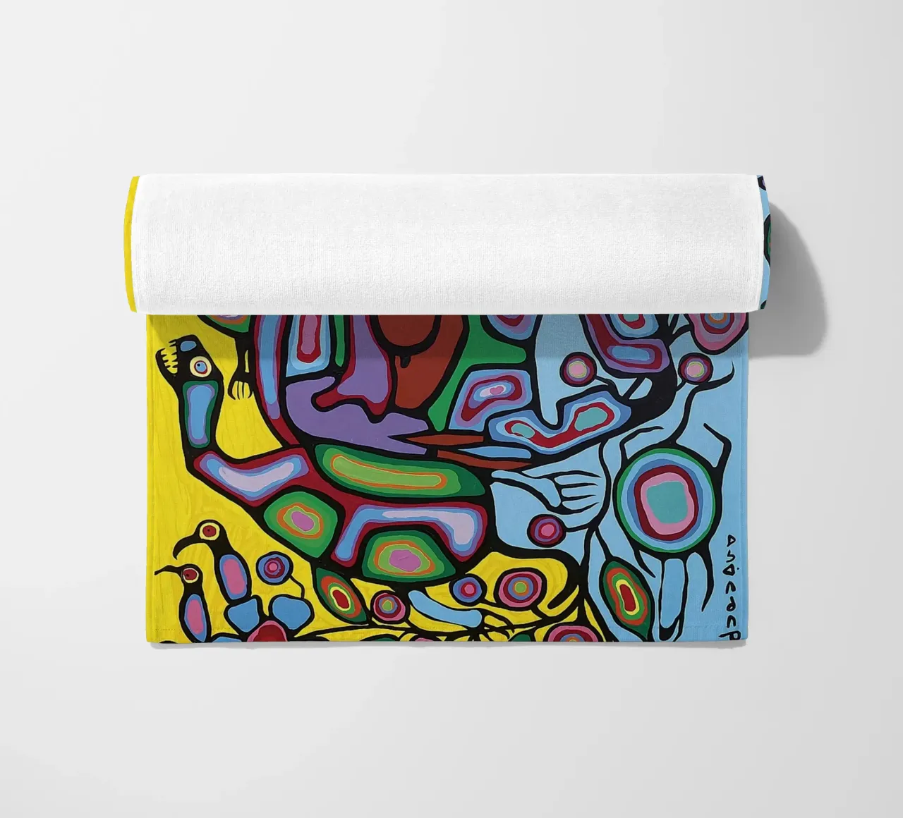 Norval Morrisseau Sciamano e tartarughe telo mare da Riley Art Studio
