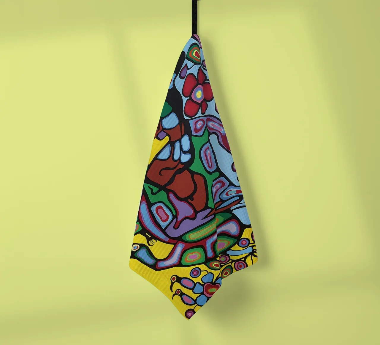 Norval Morrisseau Sciamano e tartarughe canovaccio da cucina da Riley Art Studio