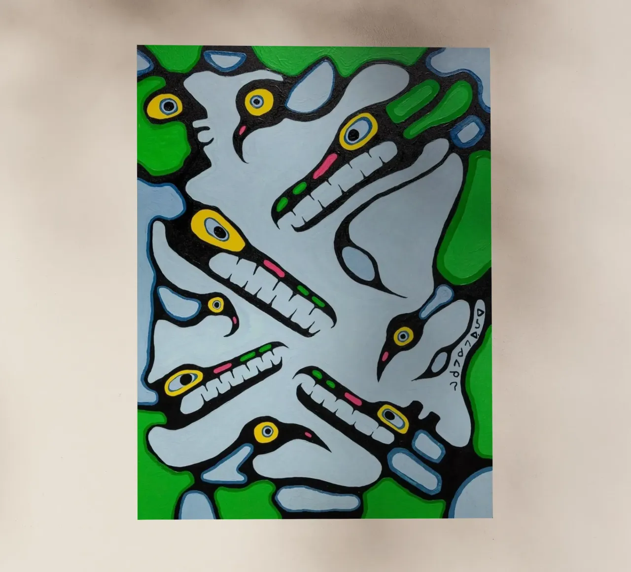 Norval Morrisseau Sogni di sciamano pellicola backlit da Riley Art Studio