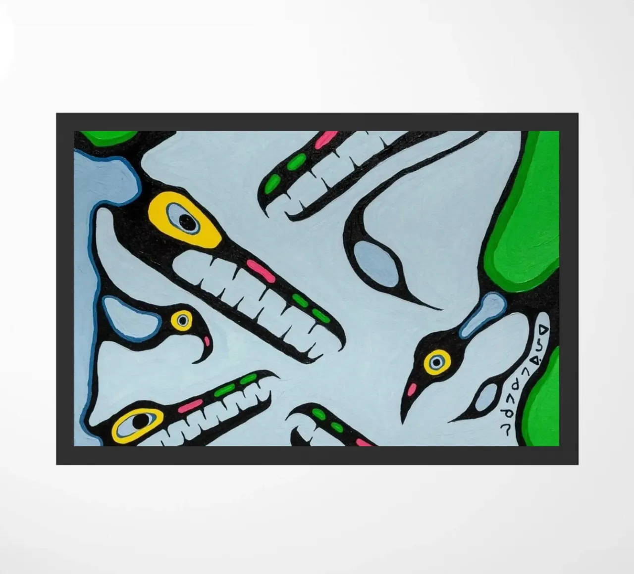 Norval Morrisseau Sogni di sciamano zerbino da Riley Art Studio