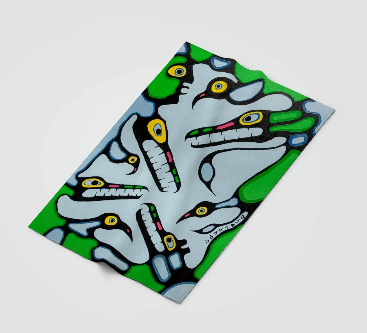 Norval Morrisseau Sogni di sciamano coperta in pile da Riley Art Studio