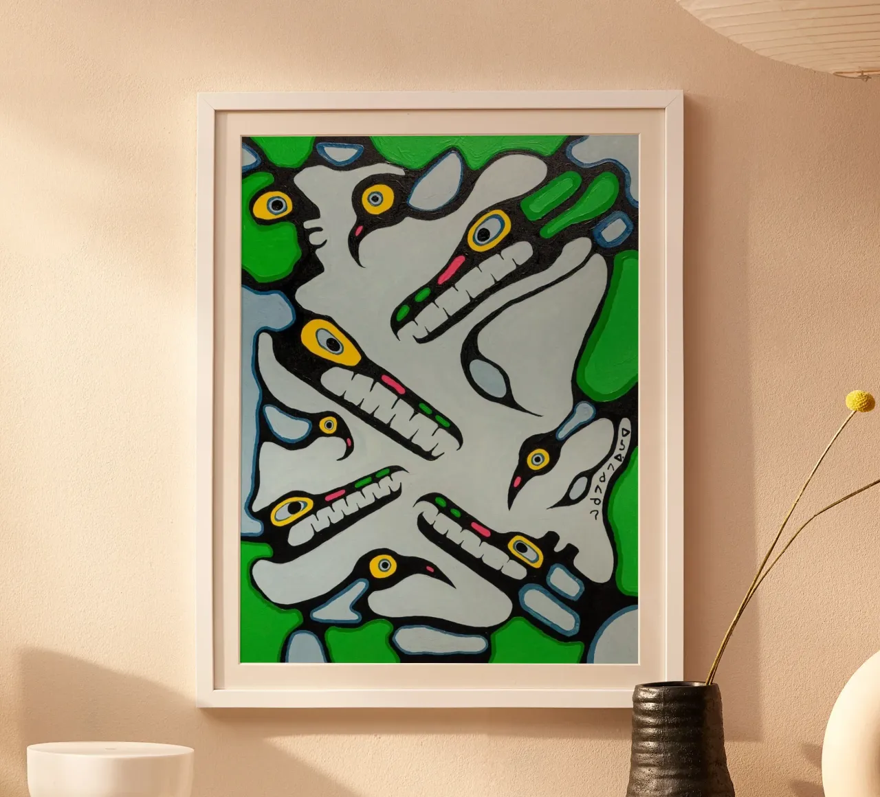 Norval Morrisseau Sogni di sciamano carta hahnemühle da Riley Art Studio