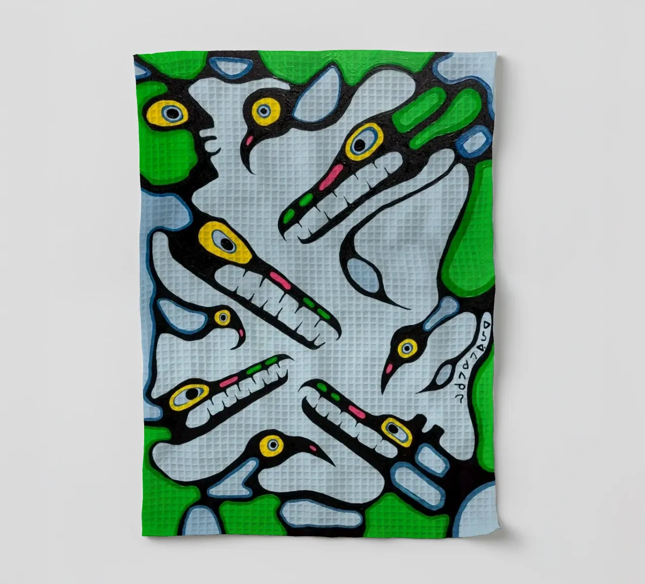 Norval Morrisseau Sogni di sciamano canovaccio da cucina da Riley Art Studio