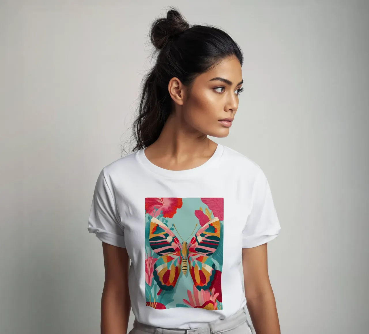 Portrait of a Butterfly in Bloom t-shirt da Luca