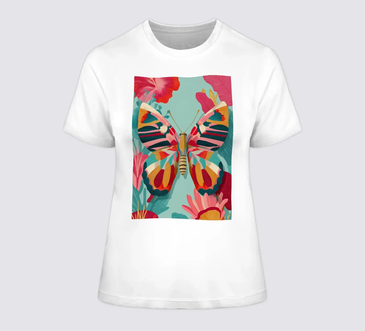Portrait of a Butterfly in Bloom t-shirt da donna da Luca