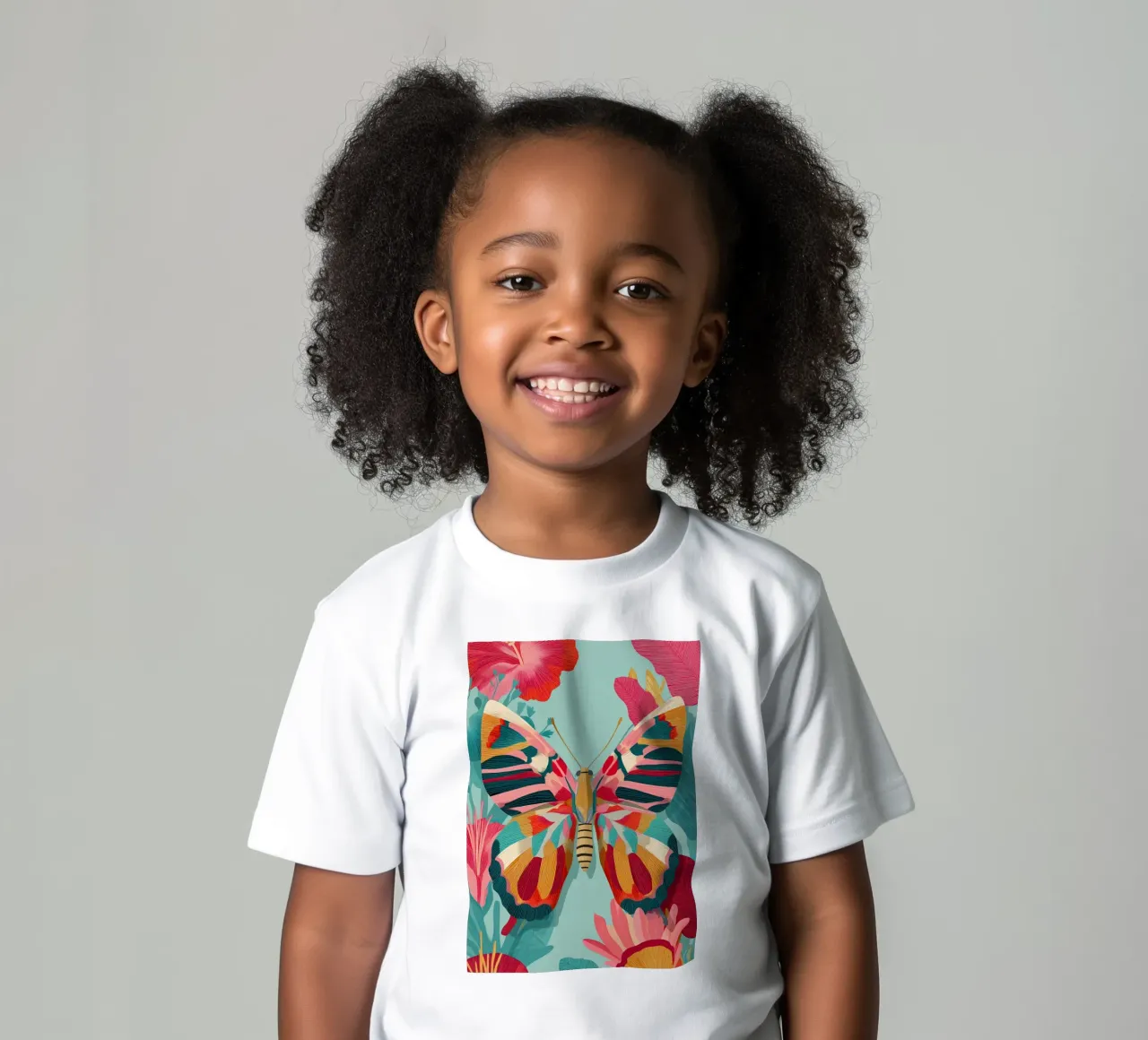 Portrait of a Butterfly in Bloom t-shirt bambini da Luca